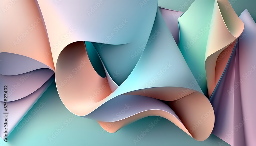 Aufkleber smooth abstract background with pleats in pastel tones. delicate folds and subtle hues create a calm