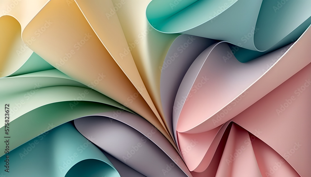 Aufkleber smooth abstract background with pleats in pastel tones. delicate folds and subtle hues create a calm