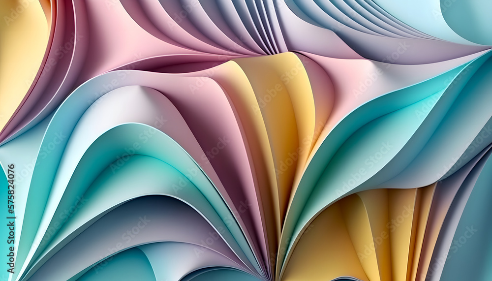 Aufkleber smooth abstract background with pleats in pastel tones. delicate folds and subtle hues create a calm