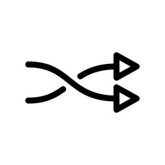 shuffle icon or logo isolated sign symbol vector illustration - high quality black style vector icons
