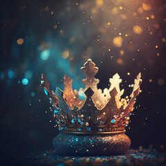 Trophy with Luxury crown. Generative AI