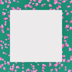 Beautiful background with pink Sakura (Japanese cherry blossoms) petals and copy space