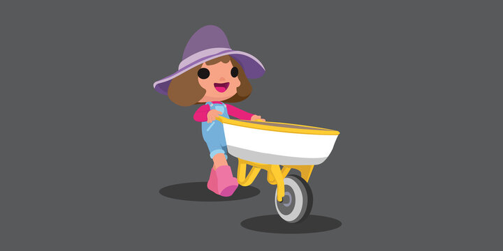 Vector Illustration Of  Kids woman and fun spaek  cartoons.