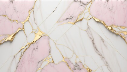 Pink and Precious: A Marble with Gold Accents for an Upscale Look, AI Generative