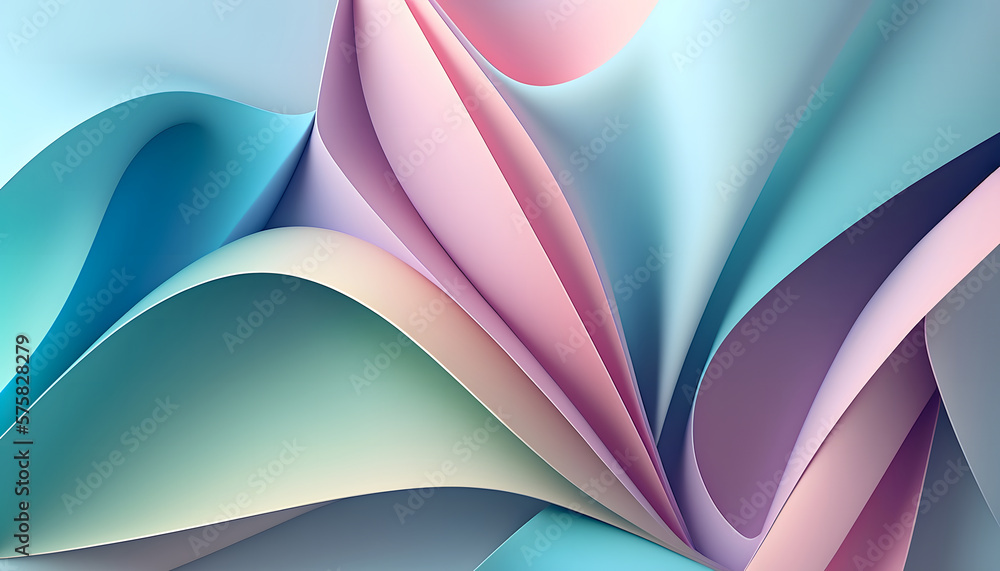 Aufkleber smooth abstract background with pleats in pastel tones. delicate folds and subtle hues create a calm