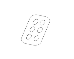 black and white pills vector