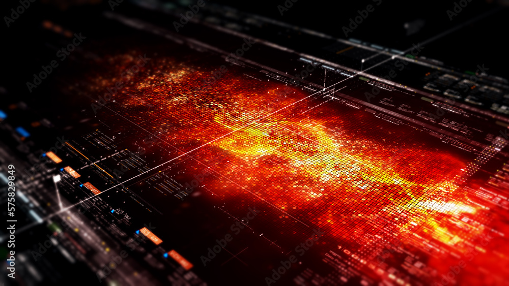 Poster Advanced data matrix telemetry, meta, metaverse, and encrypt source code database numbers simulation in cyber space environment for head up display background