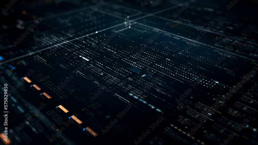 Poster Advanced data matrix telemetry, meta, metaverse, and encrypt source code database numbers simulation in cyber space environment for head up display background