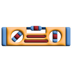 3D illustration level in labour day