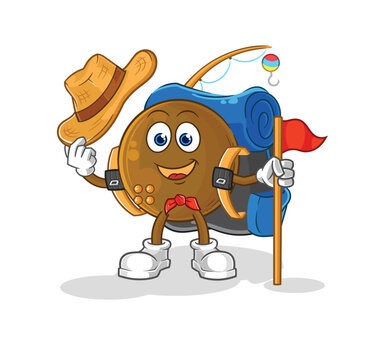 recommend clip art: avocado stone scout vector. cartoon character