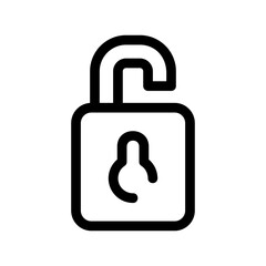 unlock icon or logo isolated sign symbol vector illustration - high quality black style vector icons
