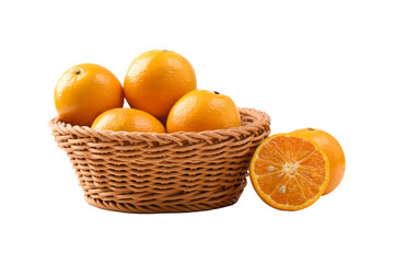 Fresh Tangerine orange fruit in basket