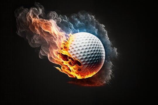 Teeing Up Laughs: A Hilarious Flying Golf Ball, Generative AI.