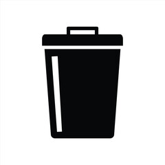 Trash bin icon sign and symbol for apps and websites with transparent background PNG.