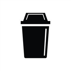Trash bin icon sign and symbol for apps and websites with transparent background PNG.