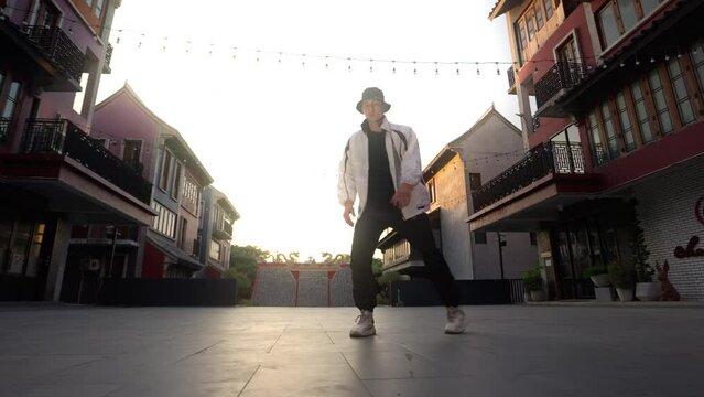 Hip Hop Breakdancer Performing In Bangkok