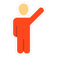 Raise Hand Sticker Icon