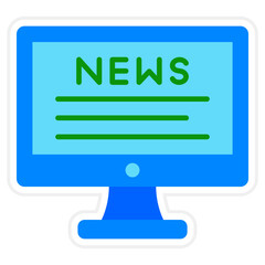 Tv Monitor Sticker Icon