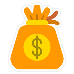 Money Bag Sticker Icon