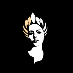 Designing images of women with beautiful fashion, can also be used for salon logos, fashion, or, and others