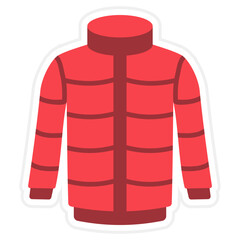 Winter Jacket Sticker Icon