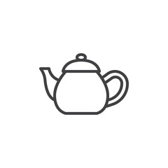 Tea pot line icon