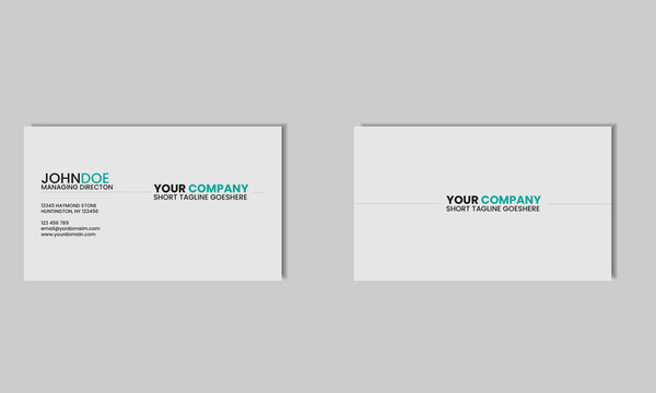 Professional creative unique business card design template color.