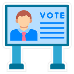 Billboard Sticker Icon