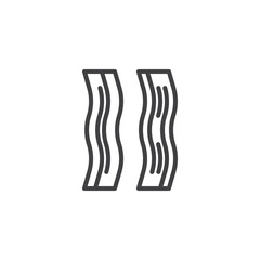Bacon strips line icon