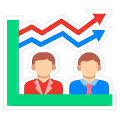 Chart Sticker Icon