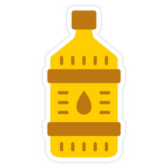 Oil Bottle Sticker Icon