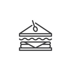 Sandwich line icon.