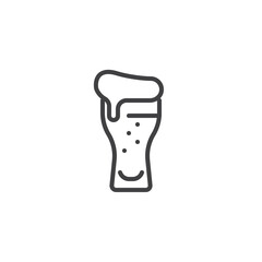 Beer pint line icon