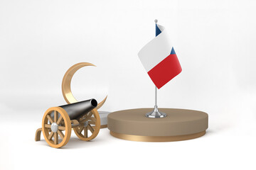 Ramadan Czechia and Cannon In White Background
