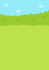 Green bushes on the grass. Nature background.