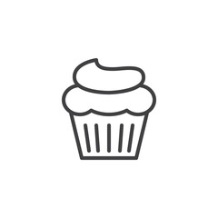 Muffin cake line icon