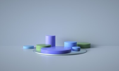 3D rendered geometric booth background