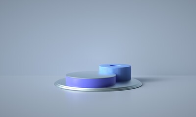 3D rendered geometric booth background