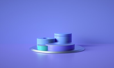 3D rendered geometric booth background