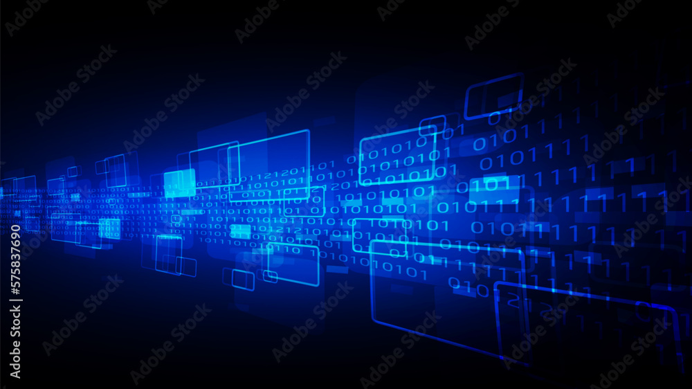 Aufkleber technology background with hi-tech digital data