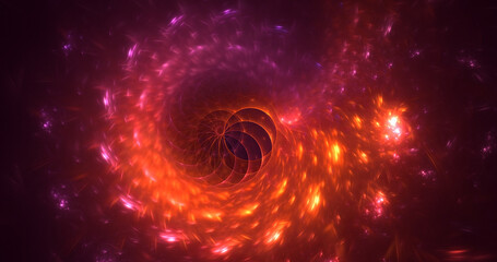 Obraz premium 3D rendering abstract multicolor fractal light background