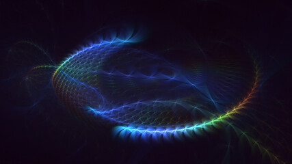 Fototapeta premium 3D rendering abstract colorful fractal light background