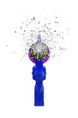 3D Illustration , Plastic water gun  .  Songkran festival