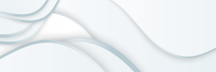 Digital White Banner for Web and Graphic Design