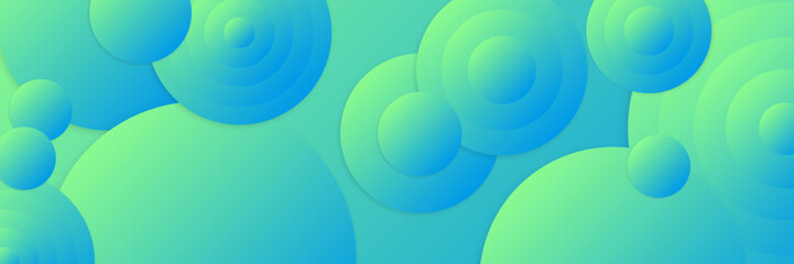 Corporate Blue and Green Banner with Simple Design