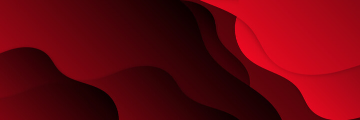 Contemporary Black and Red Abstract Background with Elegant Lines