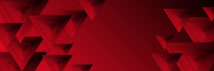 Obraz premium Bold Black and Red Banner with Creative Flow Design