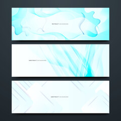 Fototapeta premium Elegant White Vector Banner with Copy Space