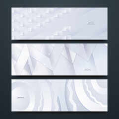 Visual White Banner with Soft Textures