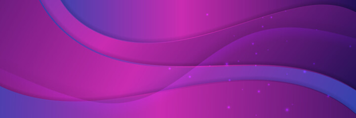 Elegant Abstract Banner with Gradient Blue and Purple Colors